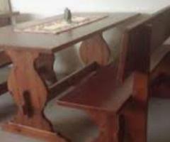 Panche con tavolo  su ordinazione  per pizzeria,  pub - 3