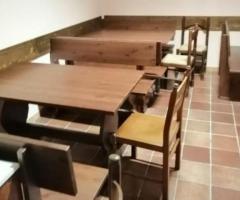Set tavoli e  panche  per pizzeria su ordinazione - 3