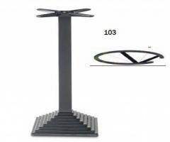 Basamenti Per Tavoli Ristorante Bar - Ghisa Nera Con Base Piramide Liscia - 2