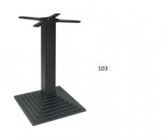 Base Per Tavolo Pizzeria Bar - Ghisa Nera Con Base Piramide a Gradini - 2