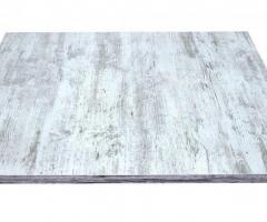 Piano Tavolo in Melaminico Colore Bianco Consumato Stile Vintage Per Arredo Ristorante Bar Pizzeria