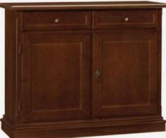 CREDENZA MADIA BUFFET IN LEGNO ARTE POVERA 2 ANTE MOD MARTINI NOCE SCURO