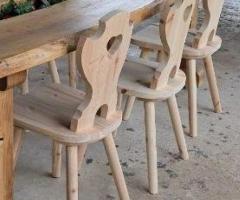 Sedie  tirolesi in pino grezzo anche per birreria