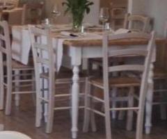 Set Roma Tavoli + 4 Sedie In Stile Shabby Chic Per Arredo Bar Ristorante - 2