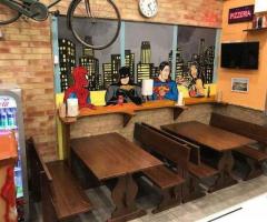 SET PANCA E TAVOLO IN LEGNO MASSICCIO PER PUB, BIRRERIA E PIZZERIA – OFFERTA SPECIALE