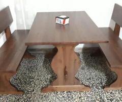 SET PANCA E TAVOLO IN LEGNO MASSICCIO PER PUB, BIRRERIA E PIZZERIA – OFFERTA SPECIALE