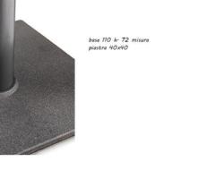 Base tavolo in metallo verniciato nero con piastra piatta 40×40 cm