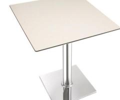 Base tavolo in metallo verniciato nero con piastra piatta 40×40 cm - 2