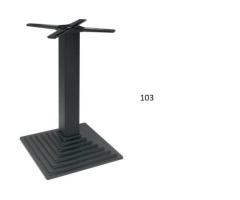 Base tavolo in metallo verniciato nero con piastra piatta 40×40 cm - 3